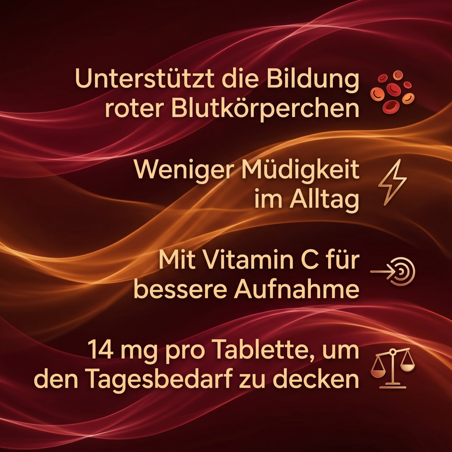 ONE Eisen + Vitamin C – Hochdosiert & Magenschonend – 120 Tabletten (4Monate)
